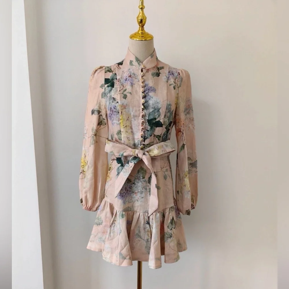 Zimmermann Illuminate Peplum Mini Dress, New - Picture 1 of 10